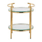 Rhonda - Contemporary / Glam Side Table - Gold / Clear