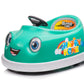 Bumper Car For Kids, 12V Dual Drive 1-6 Years Old Children's Electric Car With Pushrod Dinner Plate USB Bt Music Rocking Horse Mode Anti-Collision Bumper Ride On Car