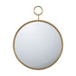 Circle Wall Mirror With Iron Frame, Accent Mirror For Living Room