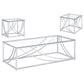 Kempton - 3 Piece Coffee And End Table Set - Chrome