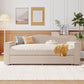 Upholstered Daybed With Storage Armrests, Trundle And Latest Integrated tooth Audio System