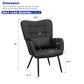 Modern Accent Arm Chair High Back With Metal Legs And Soft Padded