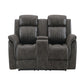 Steban - Console Reclining Loveseat - Gray
