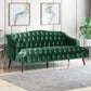 Comfy 3 Seat Sofa With Wooden Legs, For Living Room And Study - Emerald