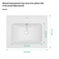 Rectangular Single Vanity Top With 1 Faucet Hole And Overflow Ceramic