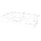 Custom Configuration Modular Sectional & Toss Pillows