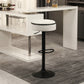 Glint - Set of 2 - 28" Off White Adjustable Swivel Bar Stools with Hidden Storage and Metal Frame