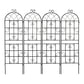 Metal Garden Rustproof Trellis For Climbing Plants Outdoor Flower Support