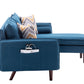 Mia - Sectional Sofa Chaise With USB Charger And Pillows