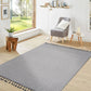 Guros - 6' X 9' Medallion Indoor / Outdoor Area Rug - White / Ivory