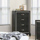 1 Piece Chest Tapered Legs Bedroom Furniture - Black