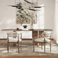 Artemis - Mixed Material Upholstered Dining Arm Chair - Warm White