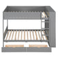 Bunk Bed With 2 Drawers And Multi Layer Cabinet