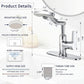 LED Temperature Display Bathroom Faucet With 3 Water Modes & 360° Rotating Spout - Chrome