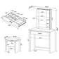 Walsh - Makeup Vanity Table With Mirror And Stool - White