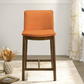 Sagewood - Set of 2 - 35" Burnt Orange Velvet Counter Chair – Mid-Century Modern Dining Seat