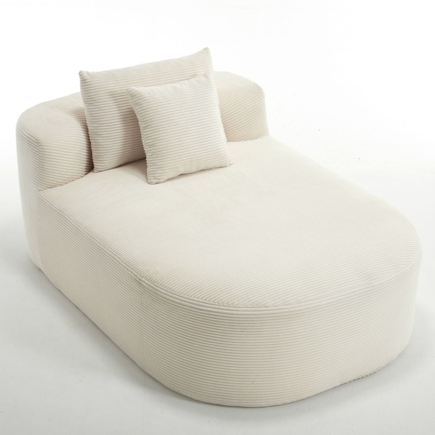 Oversized Chaise Lounge Sofa Bed With Deep Seat And Soft Pillows