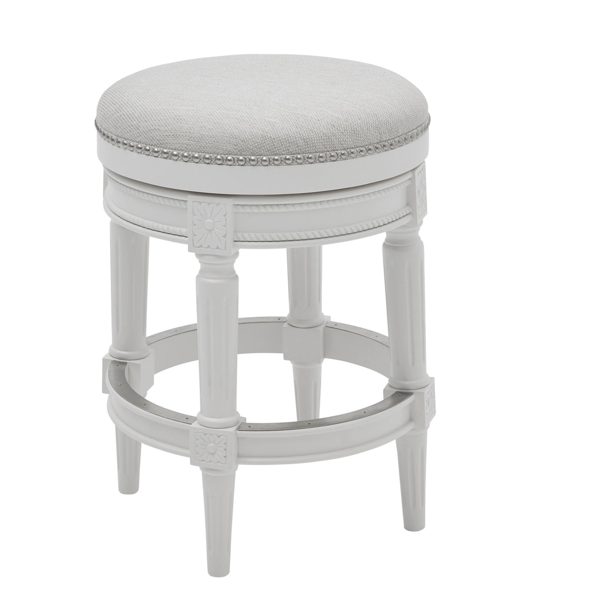 Rustic Elegance Backless Swivel Stool