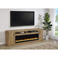 Nevada - Fireplace TV Stand With Flame Visualizer - Brown