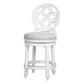 Stool With Back And Swivel Upholstered Seat