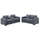 Modern Style 2 Piece Sofa Set With Cup Holders & Charging Port