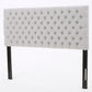 Queen Size Headboard With Button Tufting - Light Gray