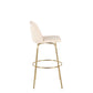 Toriano - Contemporary Fixed Height Barstool With Swivel And Round Footrest (Set of 2)