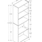 Bookshelf, Bookcase, 6 Tier, For Office, Transitional