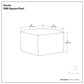 Corrie - Square Outdoor / Indoor Pouf - Navy / White