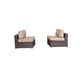 Wide Armless Outdoor Chairs With Cushions (Set of 2)