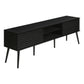 TV Stand, Media Entertainment Center, Storage Cabinet, Console, Storage Shelves, Bedroom, Living Room, Contemporary, Modern - Black
