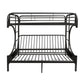Eclipse - Twin Long Queen Futon Bunk Bed - Black