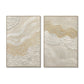 Framed Wall Art, Textured Canvas Painting With Accents, Decor For Living Room (Set of 2) - Antique White