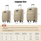 Softside Luggage Expandable 3 Piece Set Upright Spinner Lightweight Suitcase