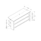 TV Stand, Console, Media Entertainment Center, 3 Storage Shelves