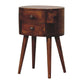 Mini Rounded Nightstand - Chestnut