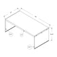 Coffee Table Rectangular For Living Room Clear Tempered Glass