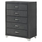 5 Drawer Bedroom Chest With Crystal Pulls
