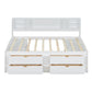 Daybed With 2 Bedside Cabinets, Upper Shelves And 4 Drawers