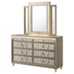 Mika - 8 Drawer LED Dresser With Mirror - Ivory