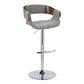 Elisa - Mid Century Modern Adjustable Barstool With Swivel With Rounded T Footrest (Set of 2)