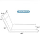 2 Piece Chaise Lounge Chair Cushion Set With Ties