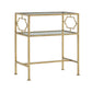 Grifton - Rectangular Glass Accent Table - Antique Gold