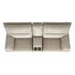 Malibu - Modern Power Motion 3 Piece Reclining Loveseat Sofa With Cup Holders - Cream Taupe Beige