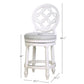 Stool With Back And Swivel Upholstered Seat