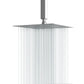 16" Square Rainfall Shower Head Fixed Wall Mount With Full Body Coverage & Self Cleaning Silicone Nozzles
