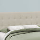 Queen Size, Bed Headboard Only, Upholstered Transitional - Beige