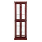 Curio Cabinet Lighted Curio Diapaly Cabinet With Adjustable Shelves And Mirrored Back Panel, Tempered Glass Doors (6 Tier), (E26 Light Bulb Not Included)