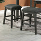 Briarcrest - Set of 2 - 26" Gray Wood Counter Height Bar Stools with High Back and Foam Cushion