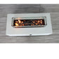Rectangular Propane Fire Pit Table With Fiber Reinforcement And Adjustable Flame Control - Gray